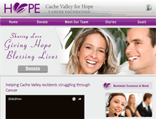 Tablet Screenshot of cachevalleyforhope.org